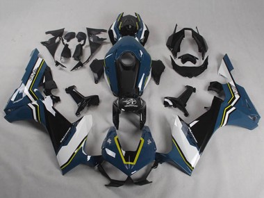 Carenados Moto Honda CBR1000RR 2017-2023 - Azul Blanco Amarillo Negro Brillante Shocker
