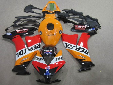 Carenados Moto Honda CBR1000RR 2012-2016 - Naranja Blanco Rojo Negro Brillante Repsol 1