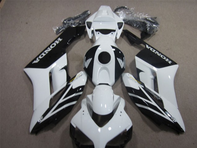 Carenados Moto Honda CBR1000RR 2004-2005 - Blanco Negro Brillante Raya