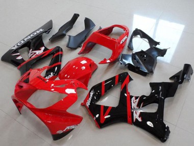 Carenados Moto Honda CBR900RR 929 2000-2001 - Rojo Negro Brillante Raya