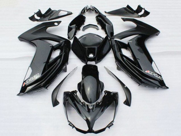 Carenados Moto Kawasaki ER6F 2012-2014 - Negro Brillante Calcomanía