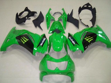 Carenados Moto Kawasaki ZX250R 2008-2012 - Verde Negro Monstruo