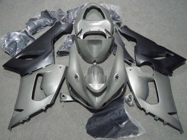 Carenados Moto Kawasaki ZX6R 2005-2006 - Gris Negro Mate