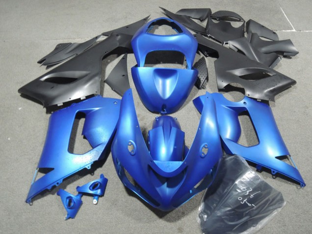 Kits Carenado Moto Kawasaki ZX6R 2005-2006 - Azul Negro Mate