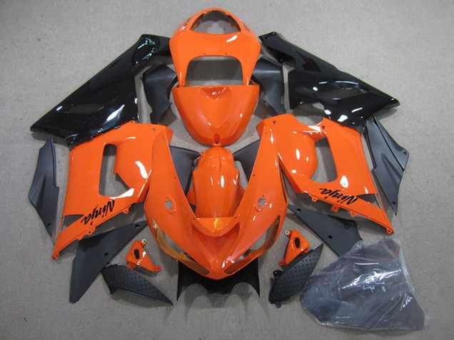 Kits Carenado Moto Kawasaki ZX6R 2005-2006 - Naranja Negro