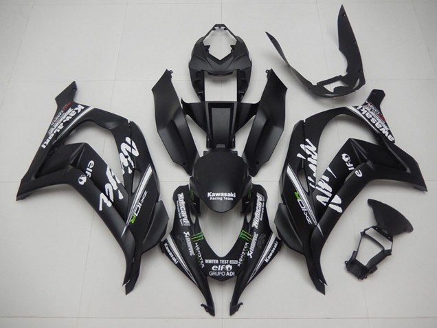 Carenados Moto Kawasaki ZX10R 2016-2020 - Negro Mate Verde Blanco Monstruo Carrera Team Motocard