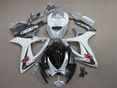 Carenados Moto Suzuki GSXR 600 2006-2007 - Blanco Plata Negro Brillante Rojo