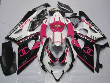 Carenados Moto Suzuki GSXR 600 2006-2007 - Blanco Rosa Negro Chanel
