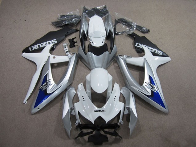 Carenados Moto Suzuki GSXR 600 2008-2010 - Plata Blanco Azul Negro