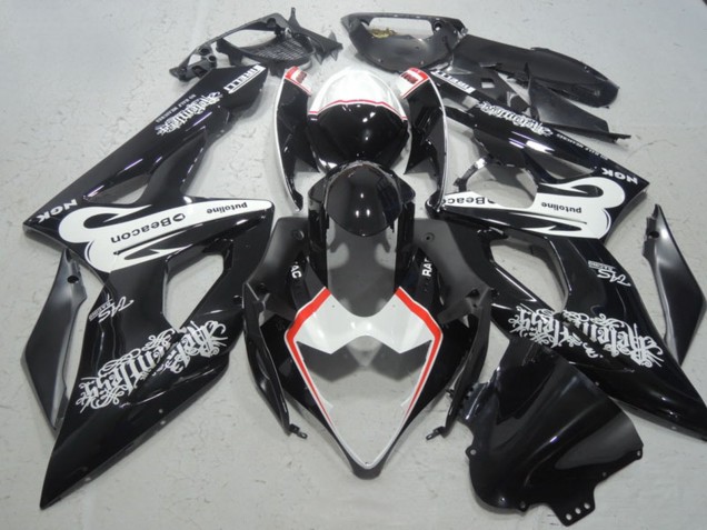 Carenados Moto Suzuki GSXR 1000 2005-2006 - Negro Brillante Blanco Rojo Faro