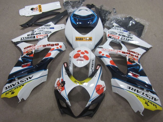 Carenados Moto Suzuki GSXR 1000 2007-2008 - Blanco Rojo Azul Amarillo Dark Dog