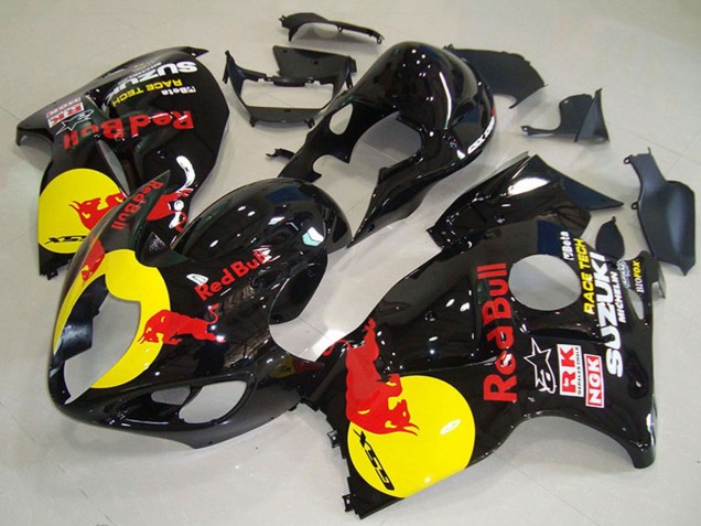 Carenados Moto Suzuki GSXR 1300 Hayabusa 1996-2007 - Negro Brillante Amarillo Rojo Bull