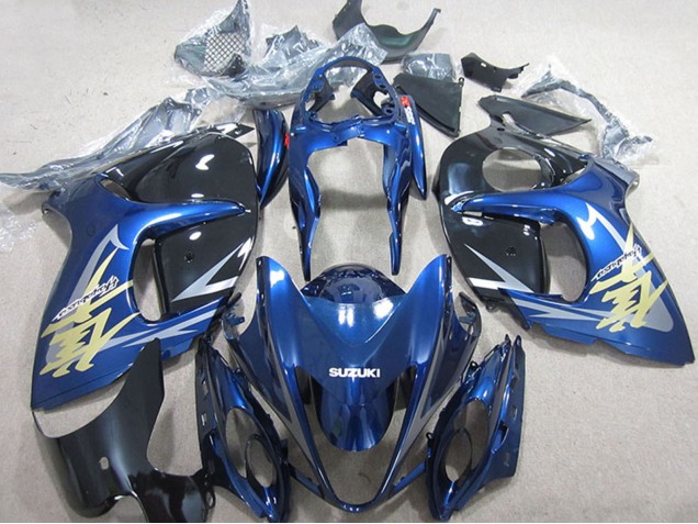 Carenados Moto Suzuki GSXR 1300 Hayabusa 2008-2020 - Azul Blanco Oro Calcomanía