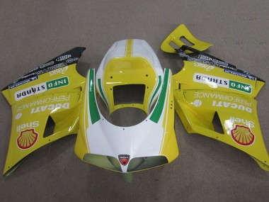 Carenados Moto Ducati 748 1993-2005 - Amarillo Blanco Verde Shell Info Strrda