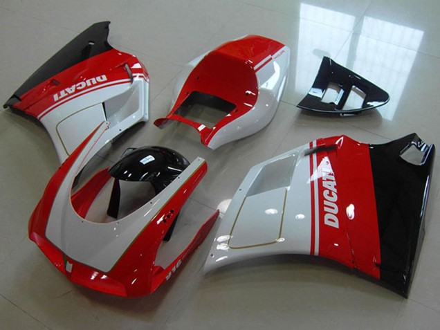 Carenados Moto Ducati 916 1993-2005 - Blanco Rojo Negro Brillante