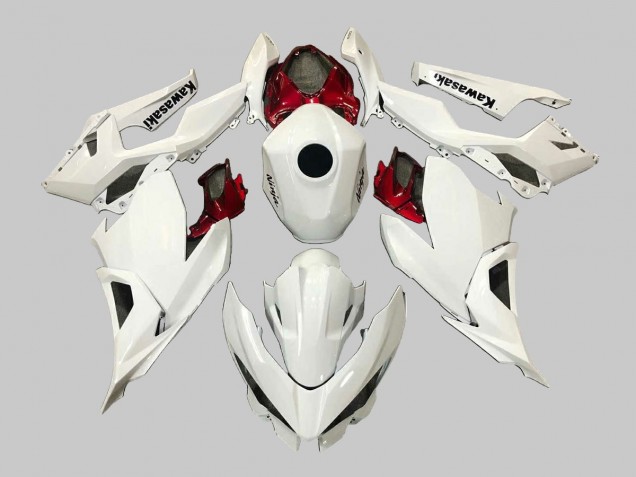 Carenados Moto Kawasaki EX400 2018-2024 - Blanco Rojo Negro
