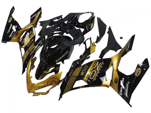 Carenados Moto Kawasaki EX400 2018-2024 - Oro Negro Brillante