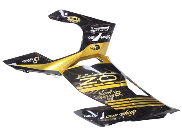 Carenados Moto Kawasaki EX400 2018-2024 - Oro Negro Brillante