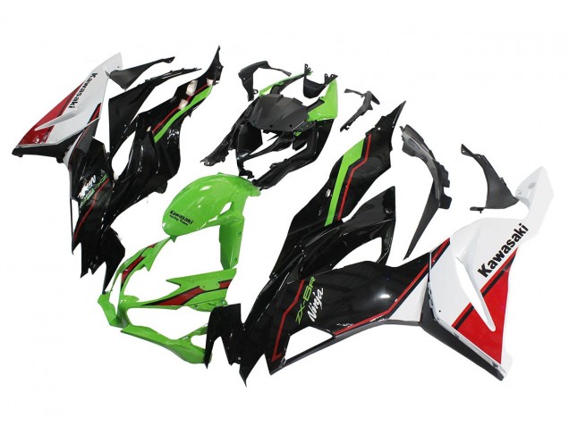 Carenados Moto Kawasaki ZX6R 2019-2022 - Verde Negro Brillante Blanco Rojo
