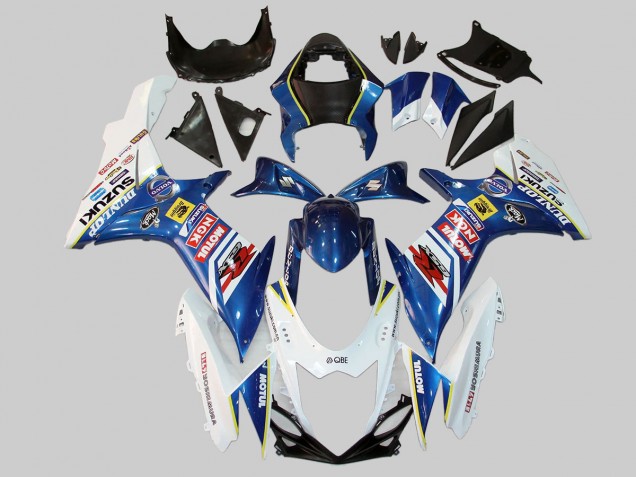 Carenados Moto Suzuki GSXR 600/750 2011-2024 - Blanco Azul Rojo Amarillo Motul Dunlop
