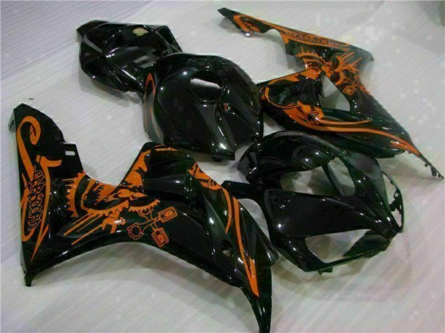 Marrón Negro Carenado Honda CBR 1000 RR 2006-2007 Marrón Negro Carenado Honda CBR 1000 RR 2006-2007