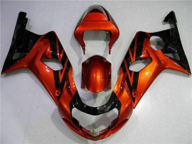 Naranja Negro Carenado Suzuki GSXR 1000 K1 2000-2002