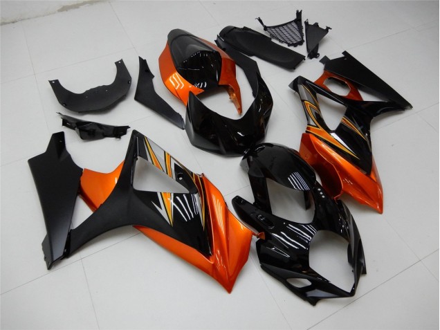 Naranja Negro Carenado Suzuki GSXR 1000 K7 2007-2008 Naranja Negro Carenado Suzuki GSXR 1000 K7 2007-2008