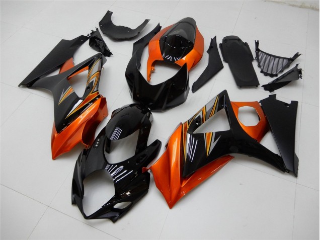 Naranja Negro Carenado Suzuki GSXR 1000 K7 2007-2008 Naranja Negro Carenado Suzuki GSXR 1000 K7 2007-2008