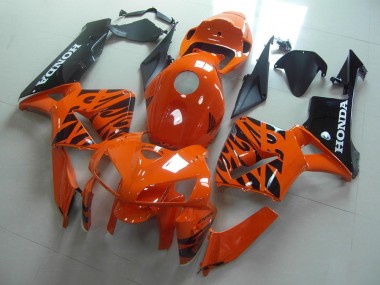Naranja Negro Llama Carenado Honda CBR 600 RR 2005-2006