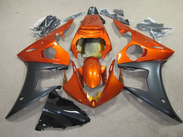 Naranja Negro Plástica Yamaha R6 2003-2005 Naranja Negro Plástica Yamaha R6 2003-2005