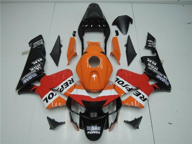Naranja Rojo Negro Repsol Carenado Honda CBR 600 RR 2003-2004