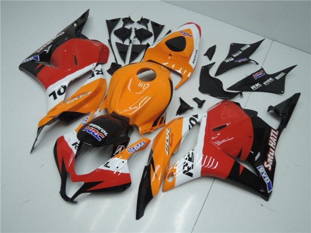 Naranja Rojo Negro Repsol Carenado Honda CBR 600 RR 2009-2012
