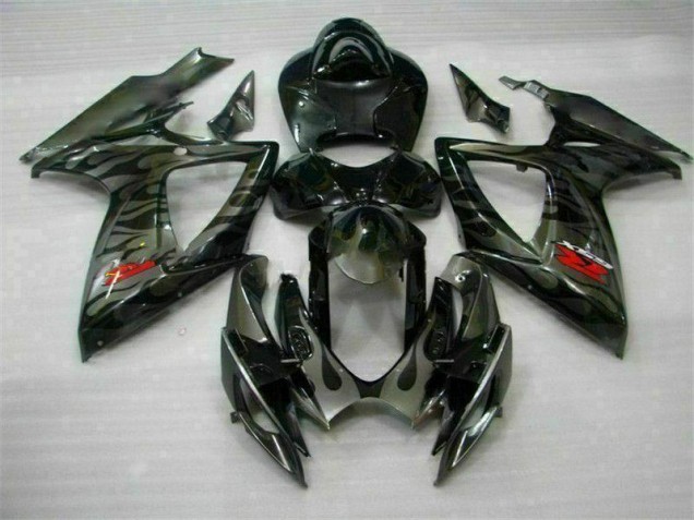 Negro ABS Carenado Suzuki GSXR 600 / 750 K6 2006-2007