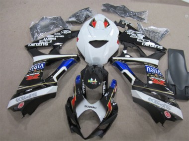 Negro Blanco Azul Inyección Kit Carenado Suzuki GSXR 1000 K7 2007-2008