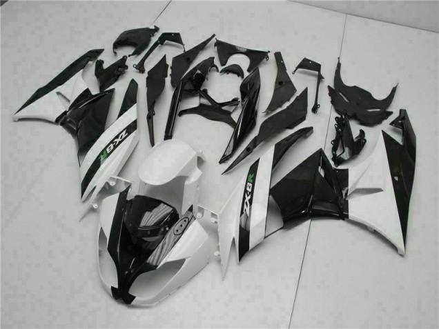 Negro Blanco Carenado Kawasaki ZX6R 2009-2012 Negro Blanco Carenado Kawasaki ZX6R 2009-2012