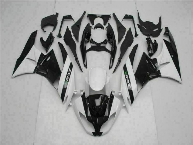 Negro Blanco Carenado Kawasaki ZX6R 2009-2012 Negro Blanco Carenado Kawasaki ZX6R 2009-2012