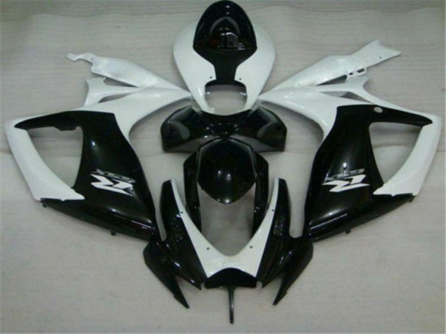 Negro Blanco Carenado Suzuki GSXR 600 / 750 K6 2006-2007 Negro Blanco Carenado Suzuki GSXR 600 / 750 K6 2006-2007