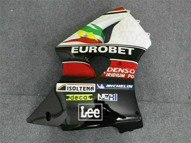 Negro Blanco Eurobet Carenado Kawasaki ZX6R 2000-2002