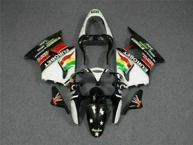 Negro Blanco Eurobet Carenado Kawasaki ZX6R 2000-2002