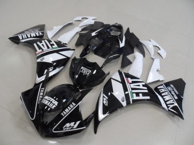 Negro Blanco Fiat ABS Carenado Yamaha R1 2012-2014