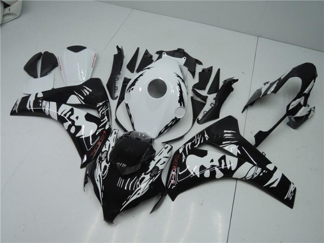 Negro Blanco Kits Completo Carenado ABS Honda CBR 1000 RR 2008-2011
