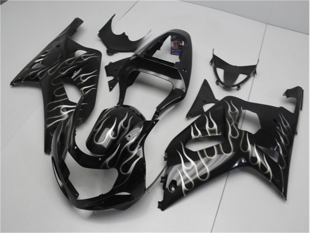 Negro Blanco Llama Carenado Suzuki GSXR 600 / 750 K1 K2 K3 2001-2003