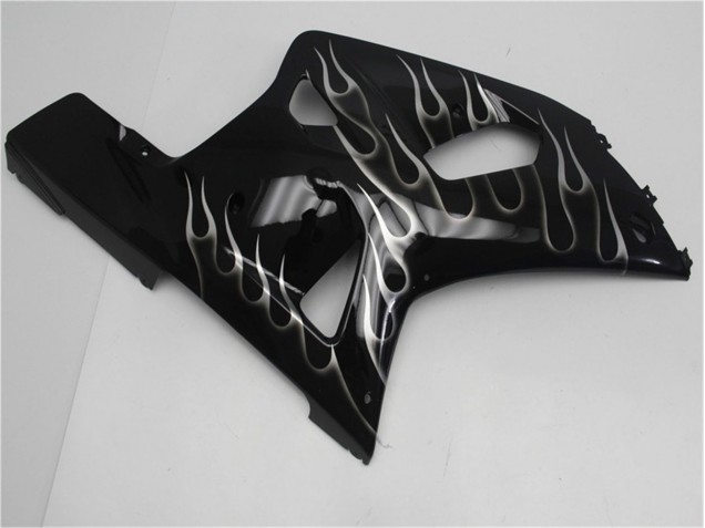 Negro Blanco Llama Carenado Suzuki GSXR 600 / 750 K1 K2 K3 2001-2003