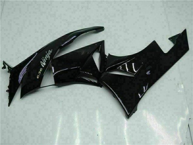 Negro Blanco Ninja 636 Carenado Kawasaki ZX6R 2009-2012 Negro Blanco Ninja 636 Carenado Kawasaki ZX6R 2009-2012