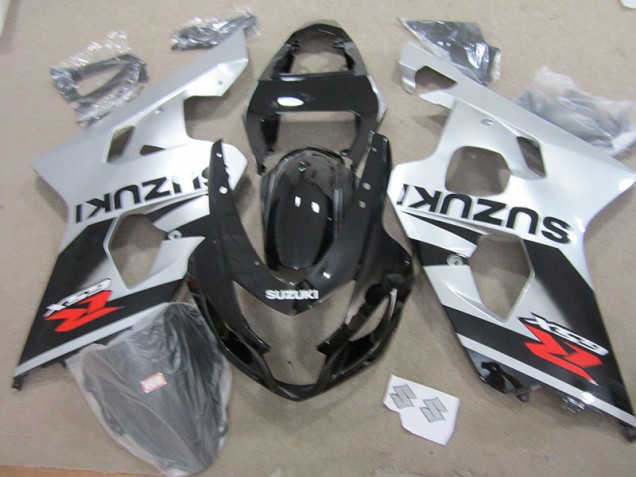 Negro Blanco Plástico Suzuki GSXR 750 K4 2004-2005