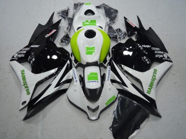 Negro Blanco Verde Hannspree ABS Kits Carenado Honda CBR 600 RR 2009-2012
