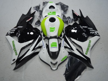 Negro Blanco Verde Hannspree Kits Completo Carenado ABS Honda CBR 600 RR 2009-2012