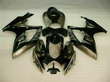 Negro Gris Kit Completo Carenado Suzuki GSXR 600 / 750 K6 2006-2007