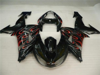 Negro Gris Rojo Carenado Kawasaki ZX10R 2006-2007