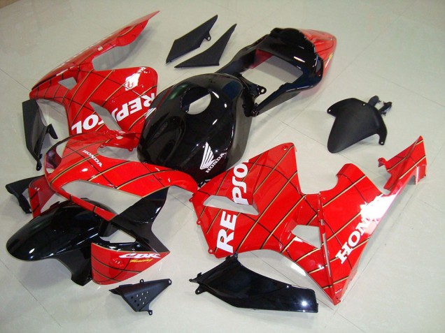 Negro Hombre Araña Repsol Carenado Honda CBR 600 RR 2003-2004